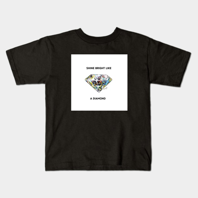 Diamond Kids T-Shirt by Viktoria Love Art